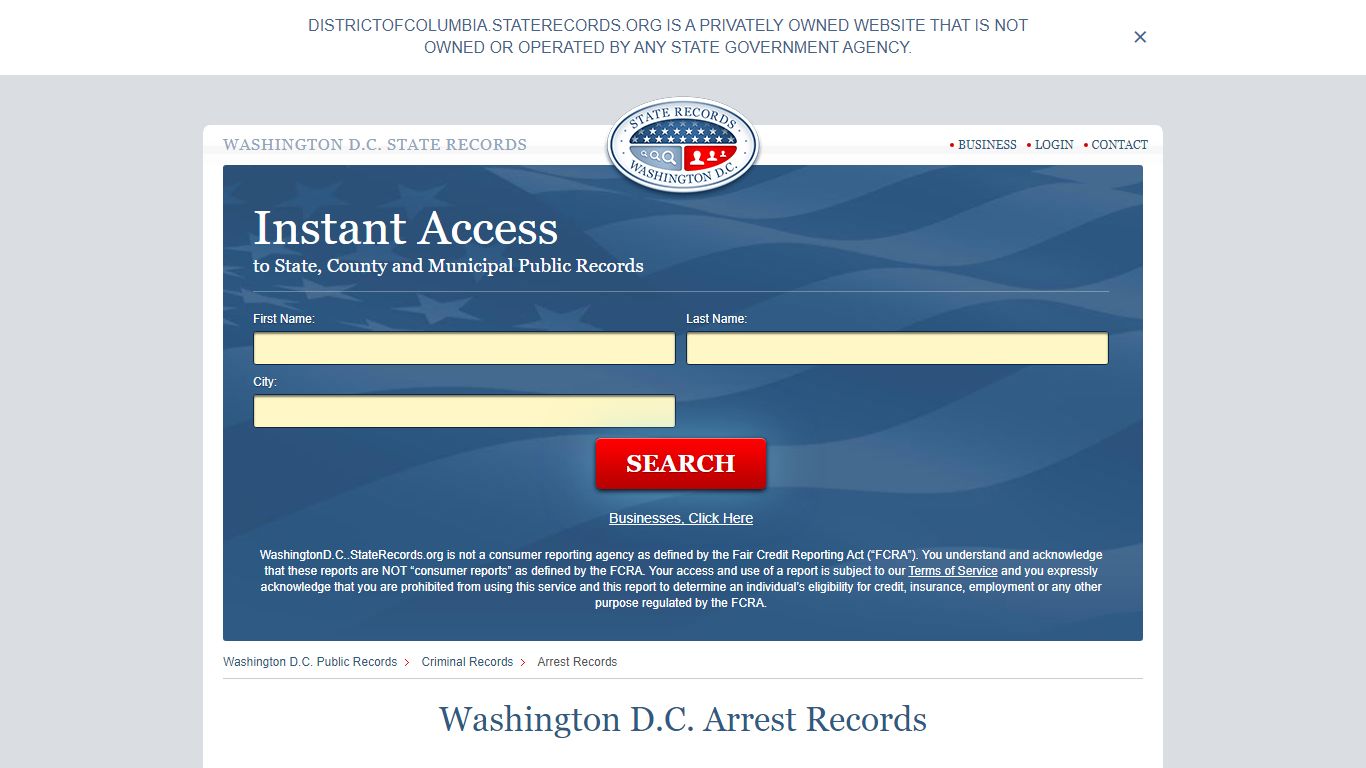 Washington D.C. Arrest Records | StateRecords.org